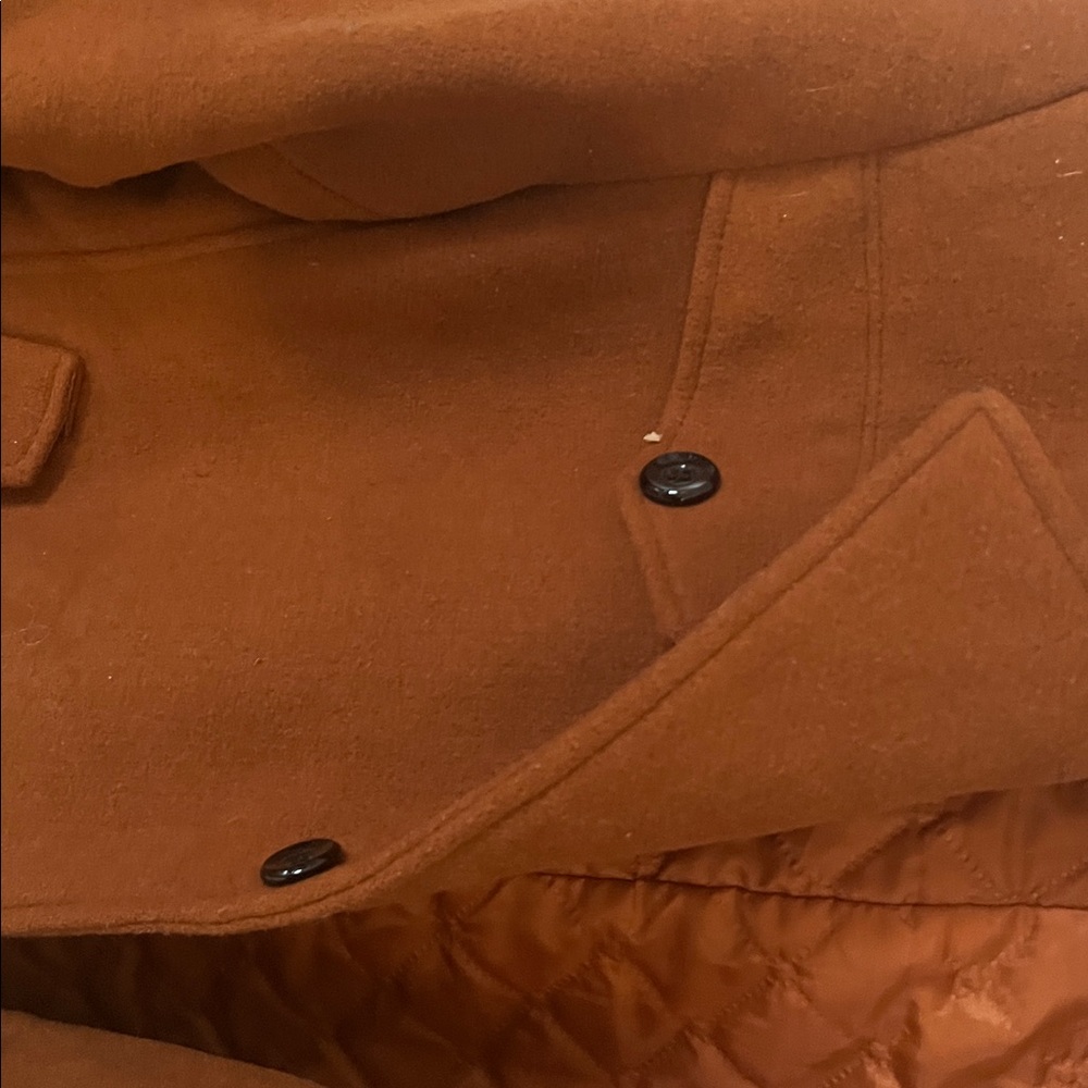 VIP Men's Rust Pea Coat - Picture 5 of 7